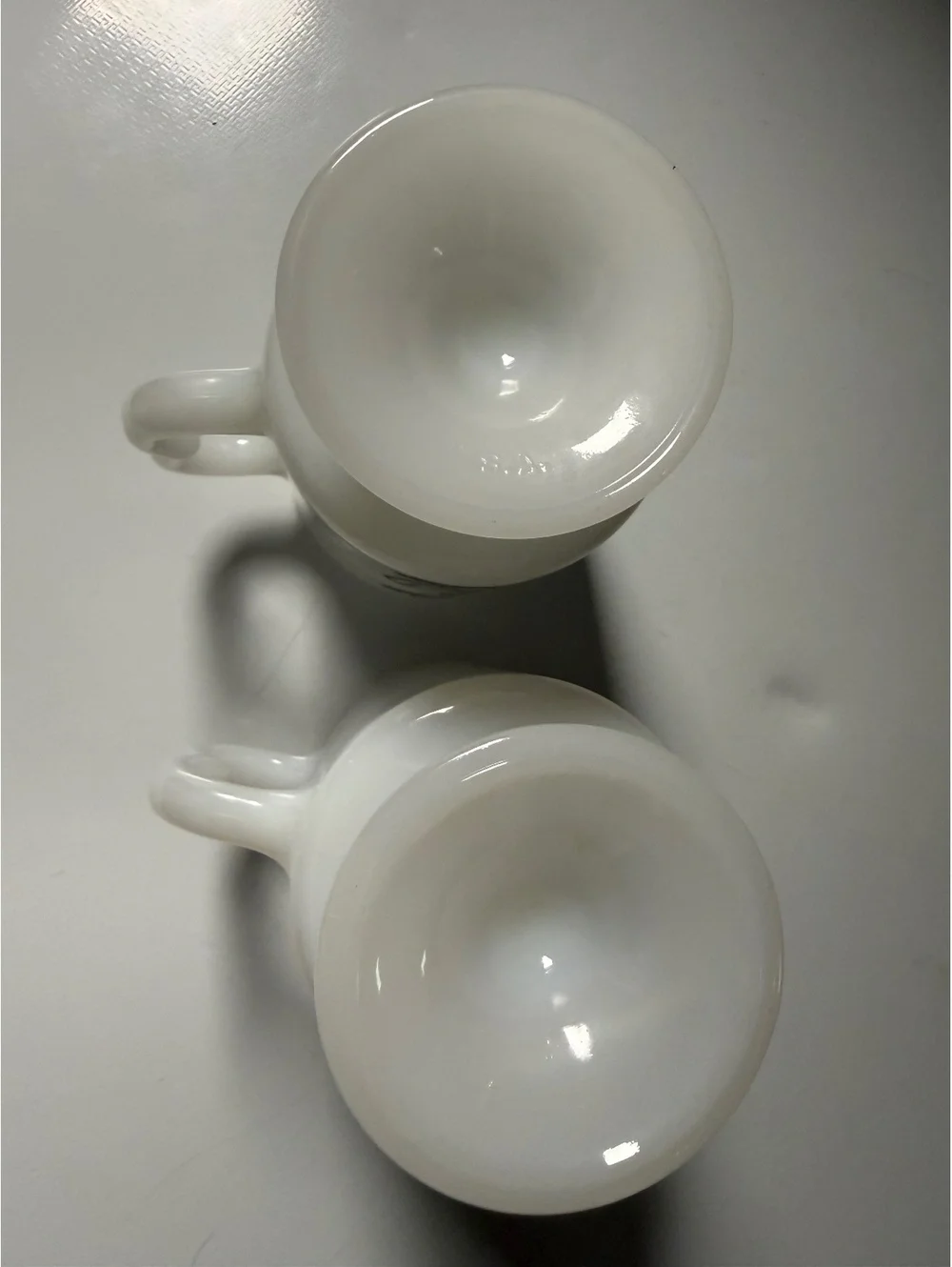 Vintage Disney Mickey Minnie Mouse Milk Glass Pedestal Mugs USA Set of 2